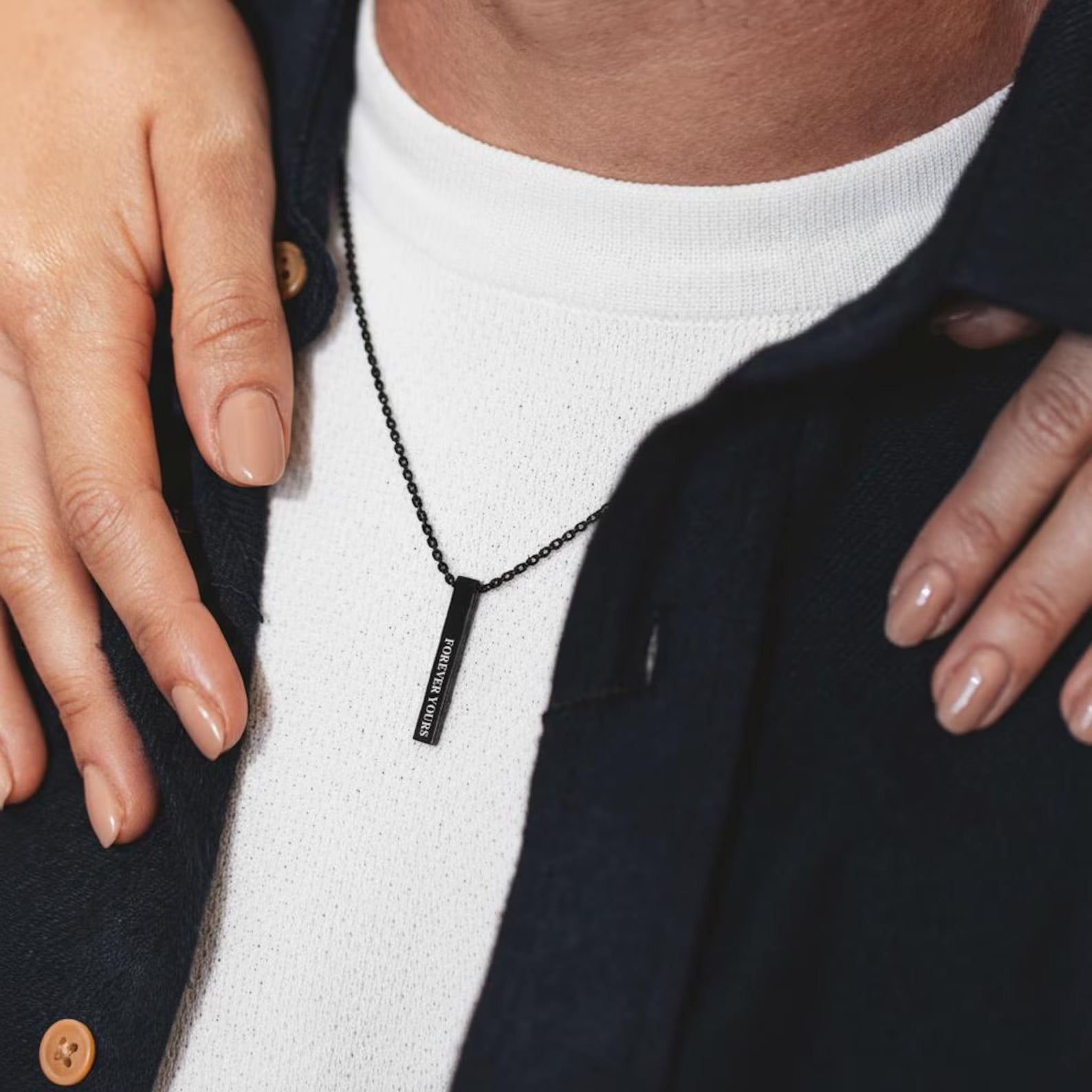 Black Bar Necklace
